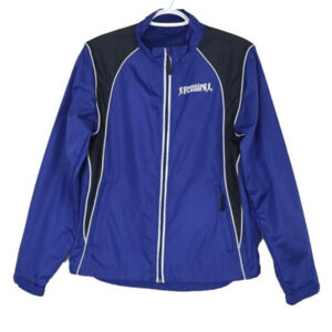 Running Room Women's High Vis Reflective Windbreaker Jacket Safety Running Sz XS